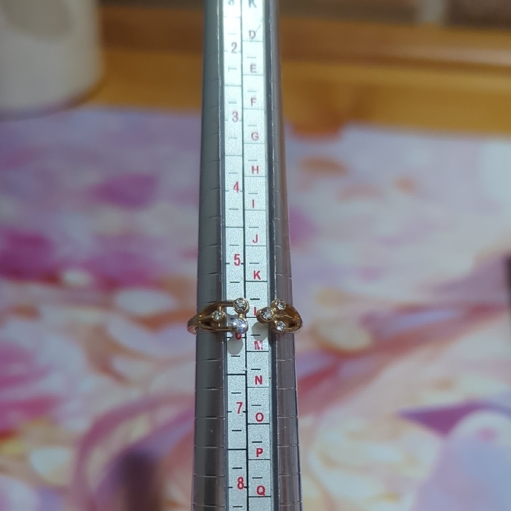 6/$15 Elegant Gold-Tone Toe Ring w/ Rhinestone Accents | Adjustable - Picture 7 of 10